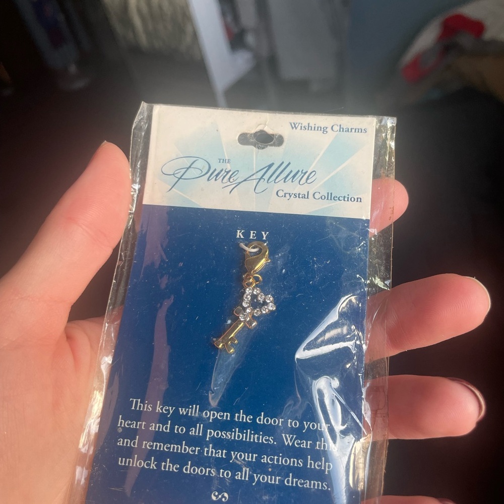 Pure Allure Crystal Key Charm